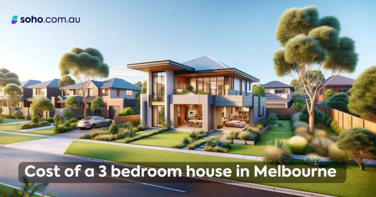 What is the average cost of a 3 bedroom house in Melbourne?